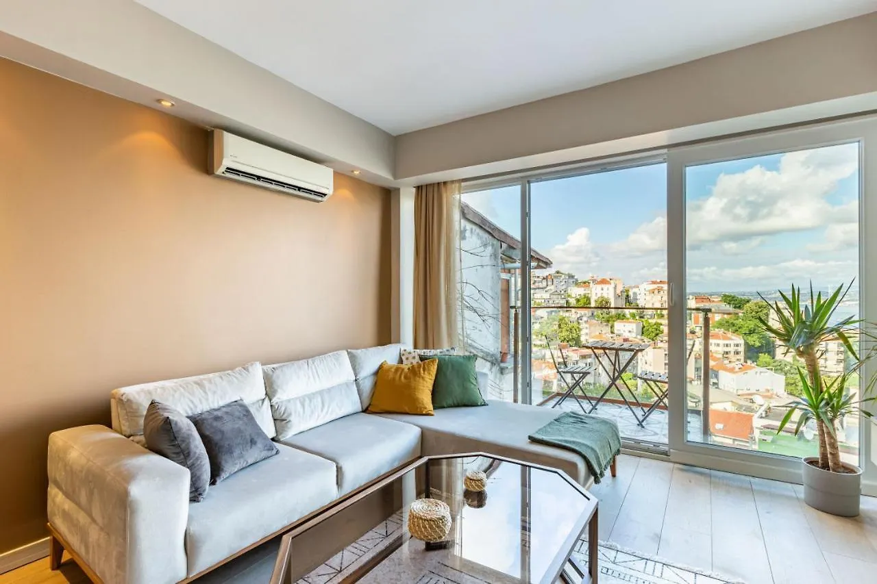 Central Apartment With Bosphorus View In Cihangir Istanbul